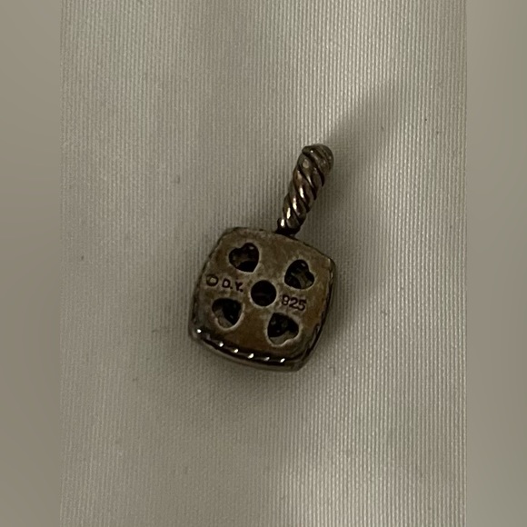 Petite Albion Pendant Necklace in Sterling Silver with Pavé Diamonds - Picture 5 of 7